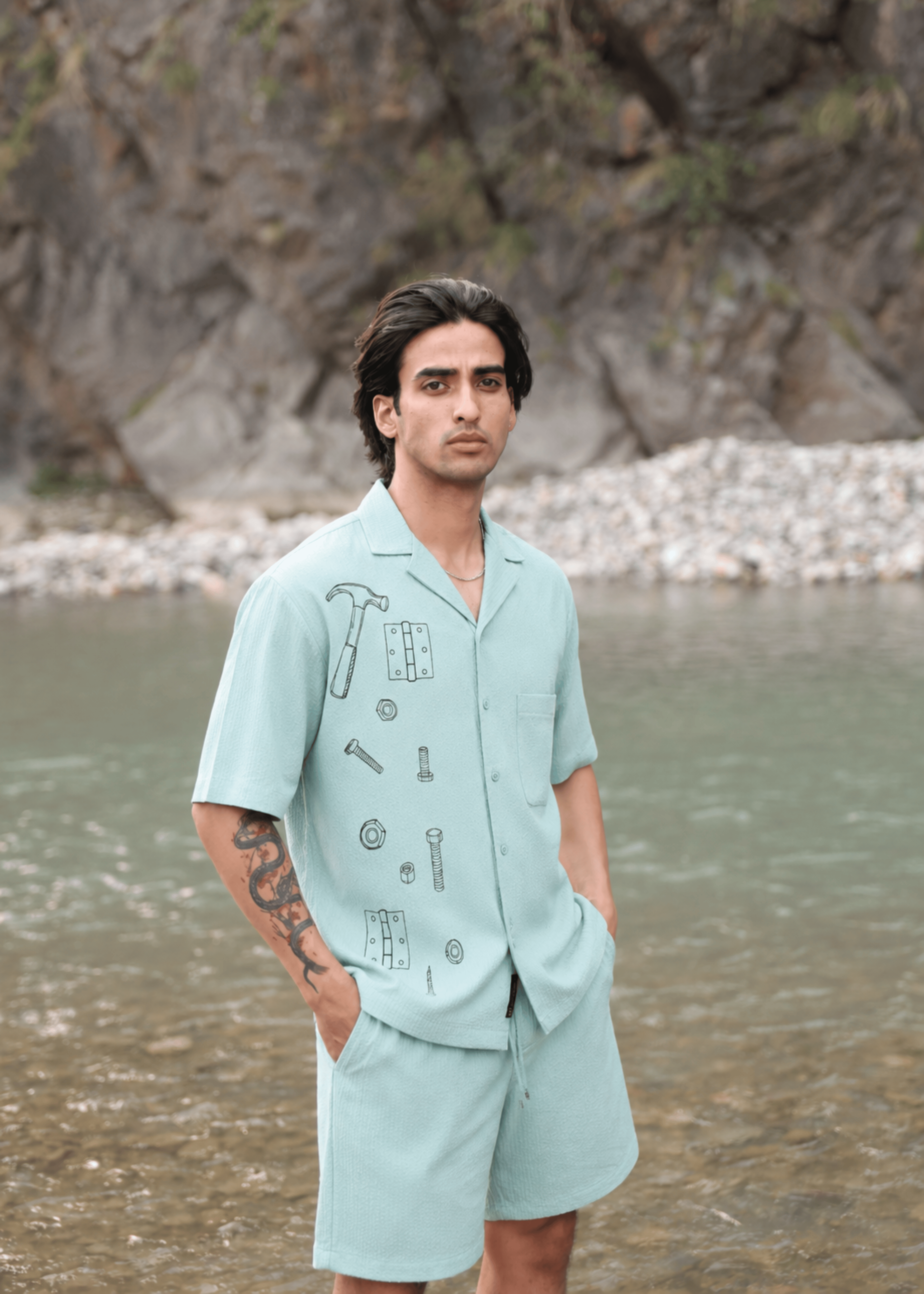 Hynges Co-ord Set - Granite Green