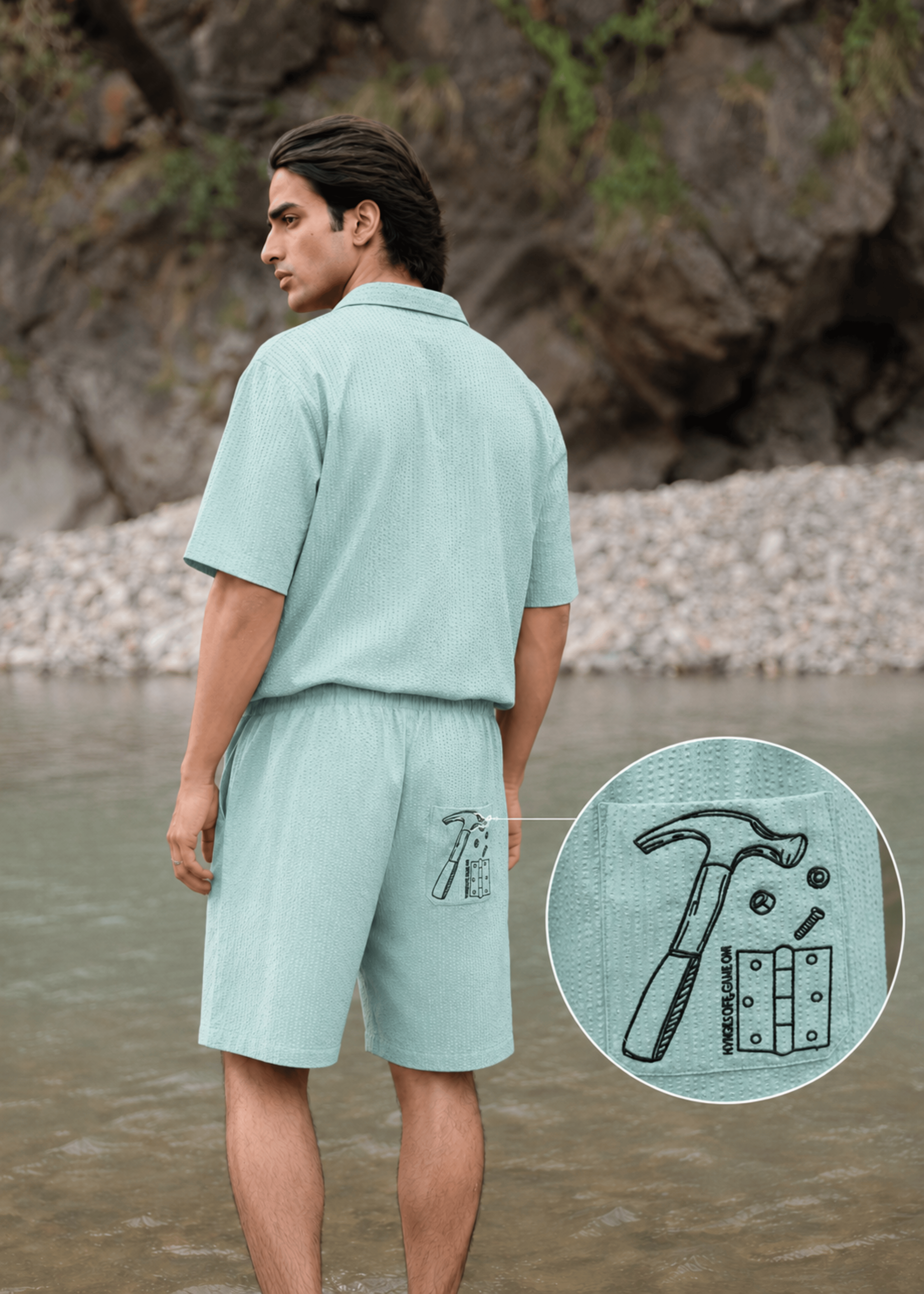 Hynges Co-ord Set - Granite Green