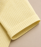 yellow seersucker half sleeve shirt