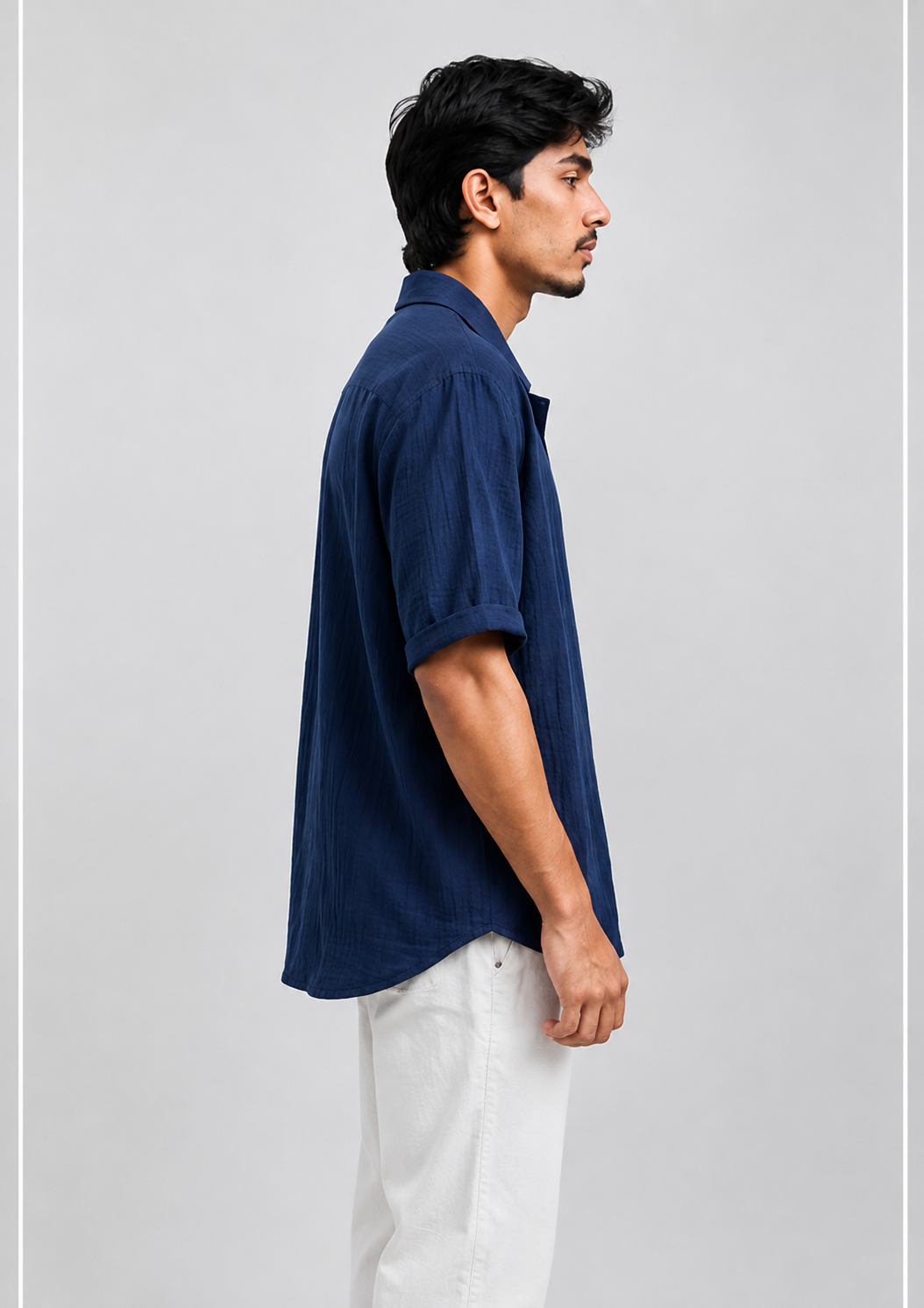 Navy Blue half sleeve shirt