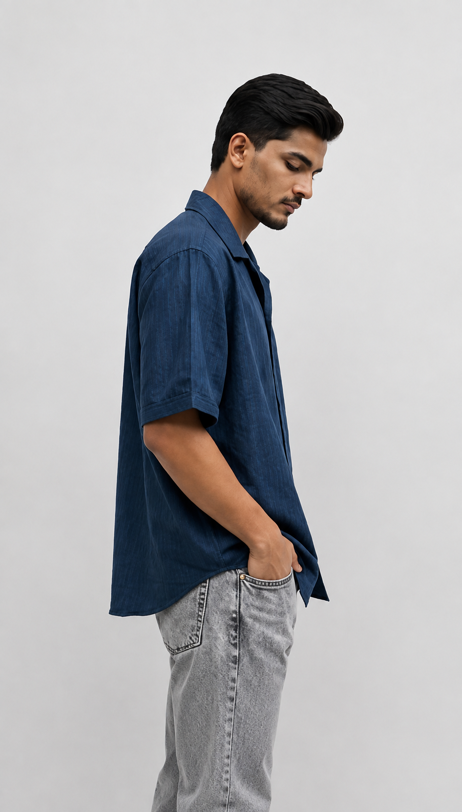 Quite Stripe Unhynged Navy Blue Shirts