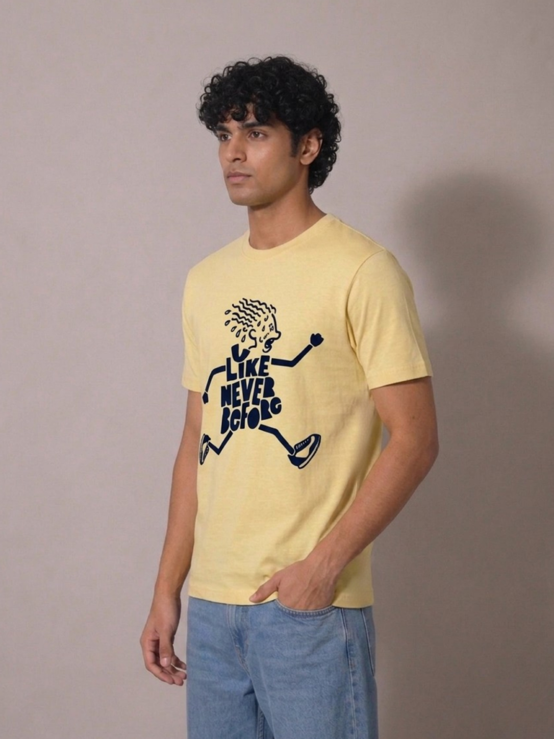Unhynged Yellow Graphic T-Shirt