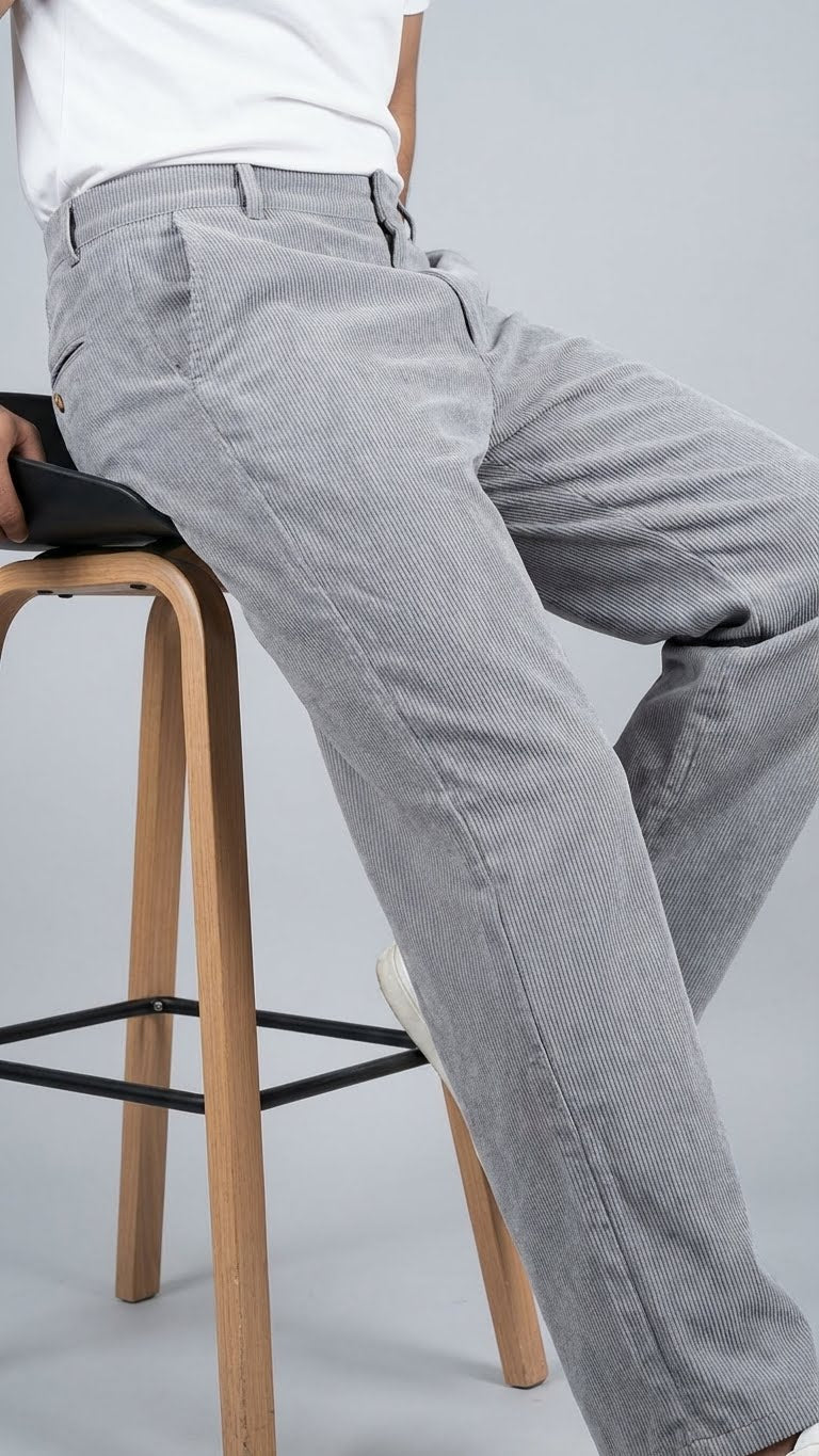Grey Corduroy Pant