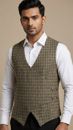 Brown Woolen Waistcoat for Men