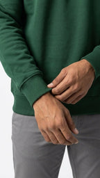Embossed Sweatshirt – Bottle Green