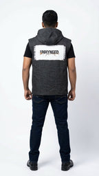 Sleeveless Denim Hoodie Jacket