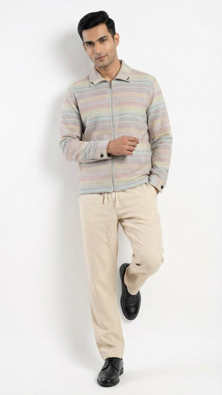 Multi-Shade Blanket Jacket