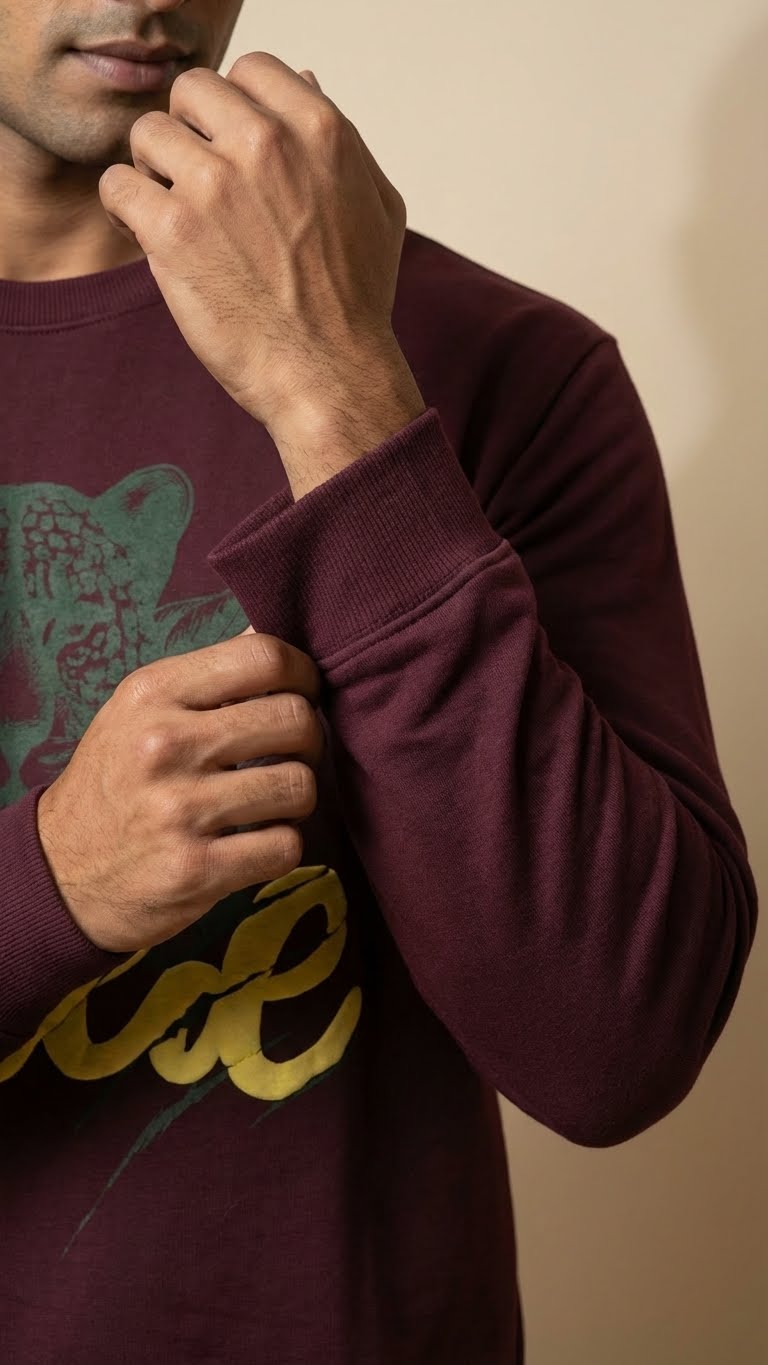 Burgundy Wild Graphic Sweatshirt