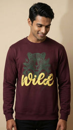 Burgundy Wild Graphic Sweatshirt