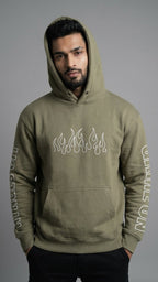 Olive Fire Sleeve Hoodie
