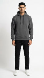 Ash Grey Eye Graphic Hoodie for Men