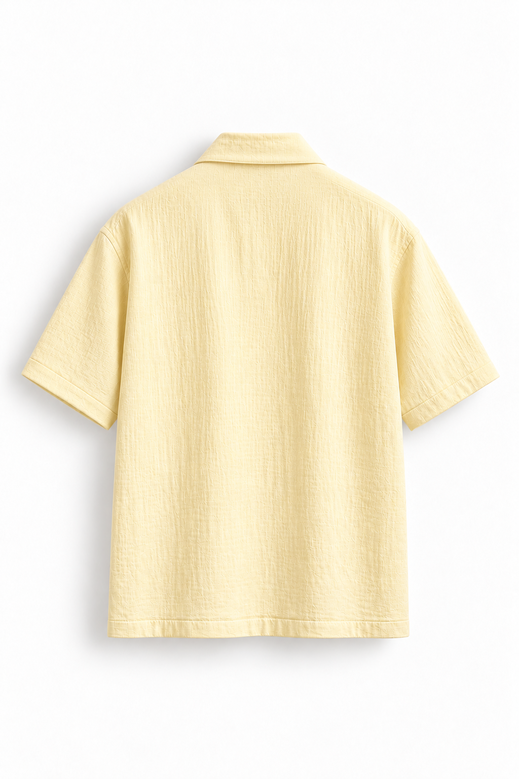 Yellow Cotton gauze half sleeve shirt