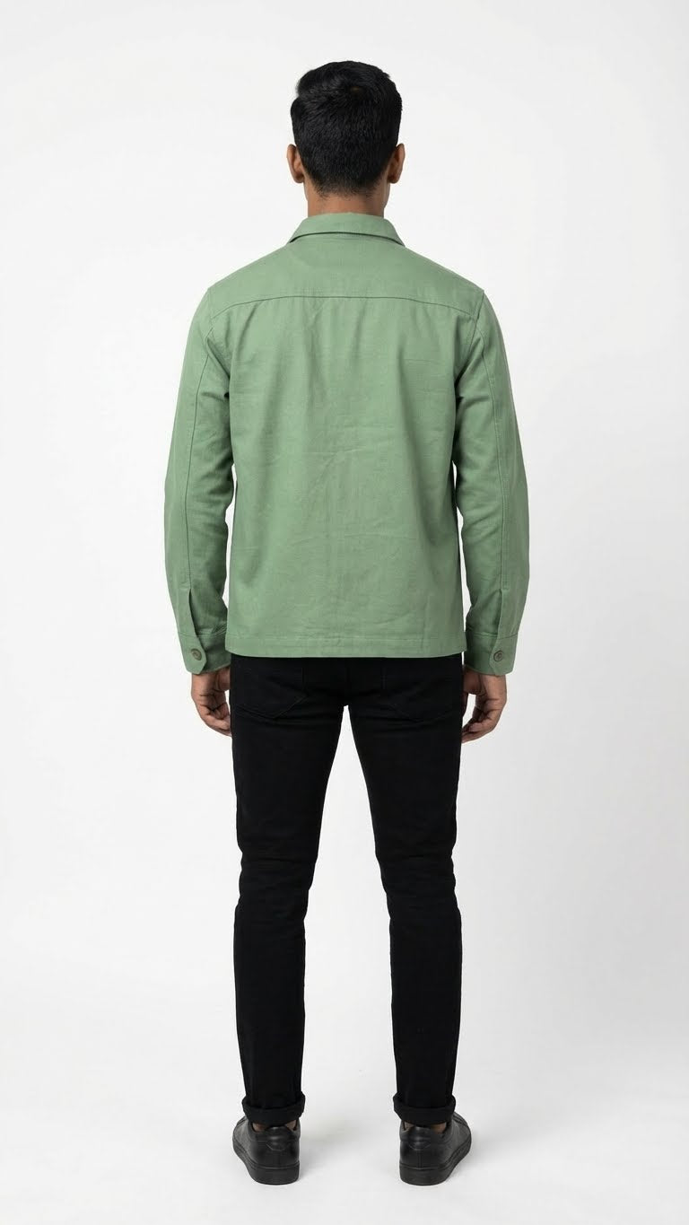Pista Green Twill Jacket