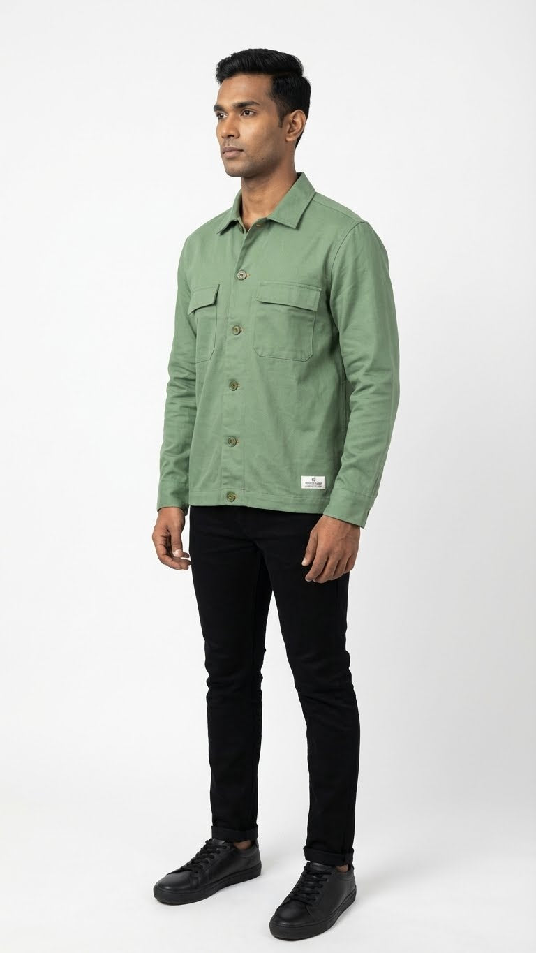 Pista Green Twill Jacket