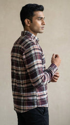 Premium Burgundy Check Shirt – Stay Unhynged