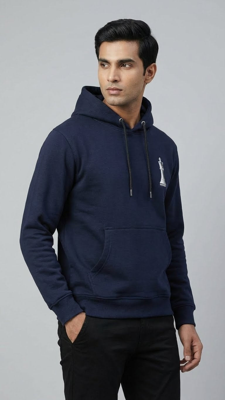 Royal Harmony Chess Graphic Hoodie for Men