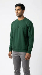 Embossed Sweatshirt – Bottle Green