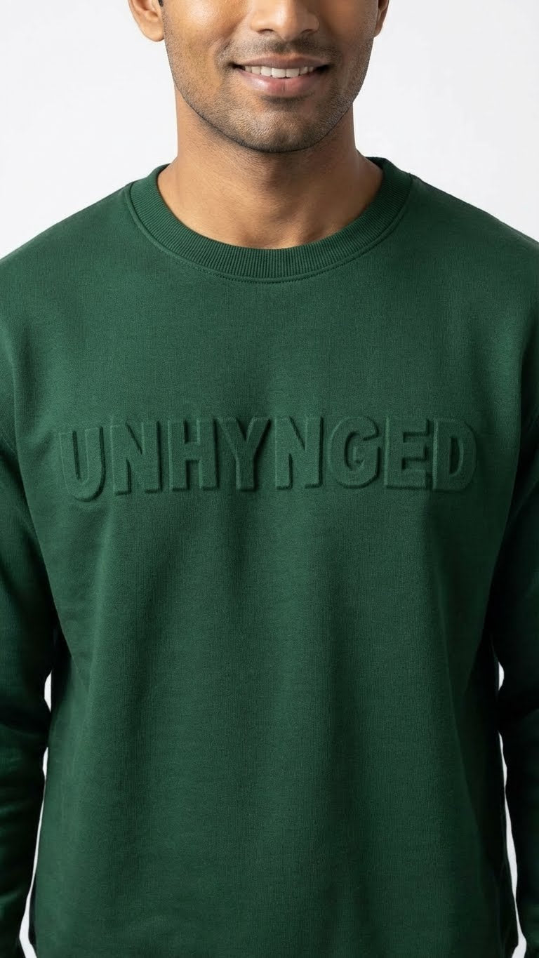 Embossed Sweatshirt – Bottle Green