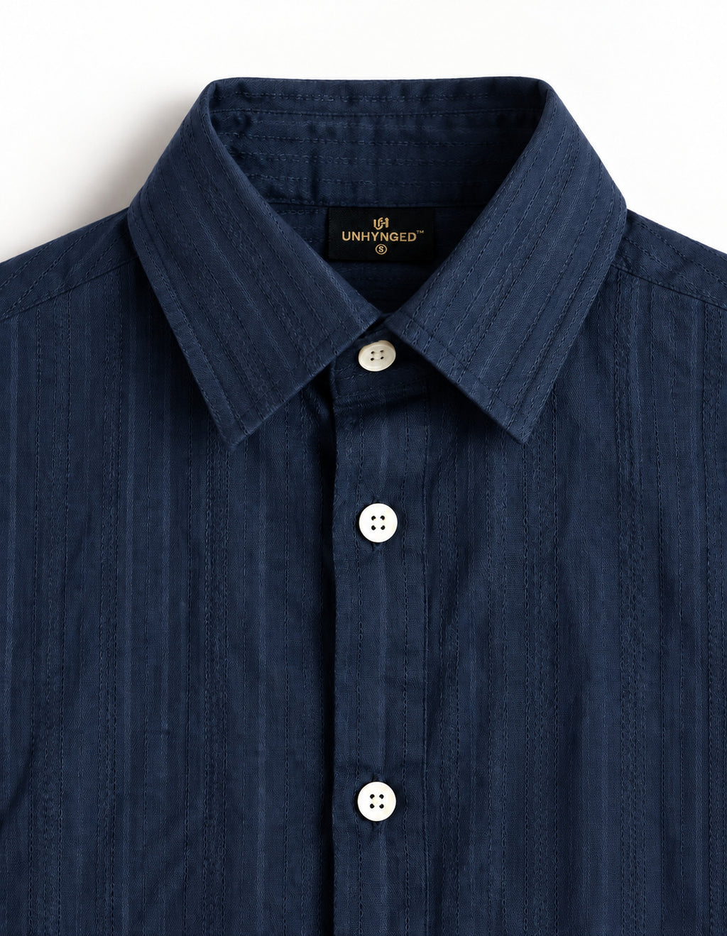 Ubhra Midnight Textured Cotton Shirt