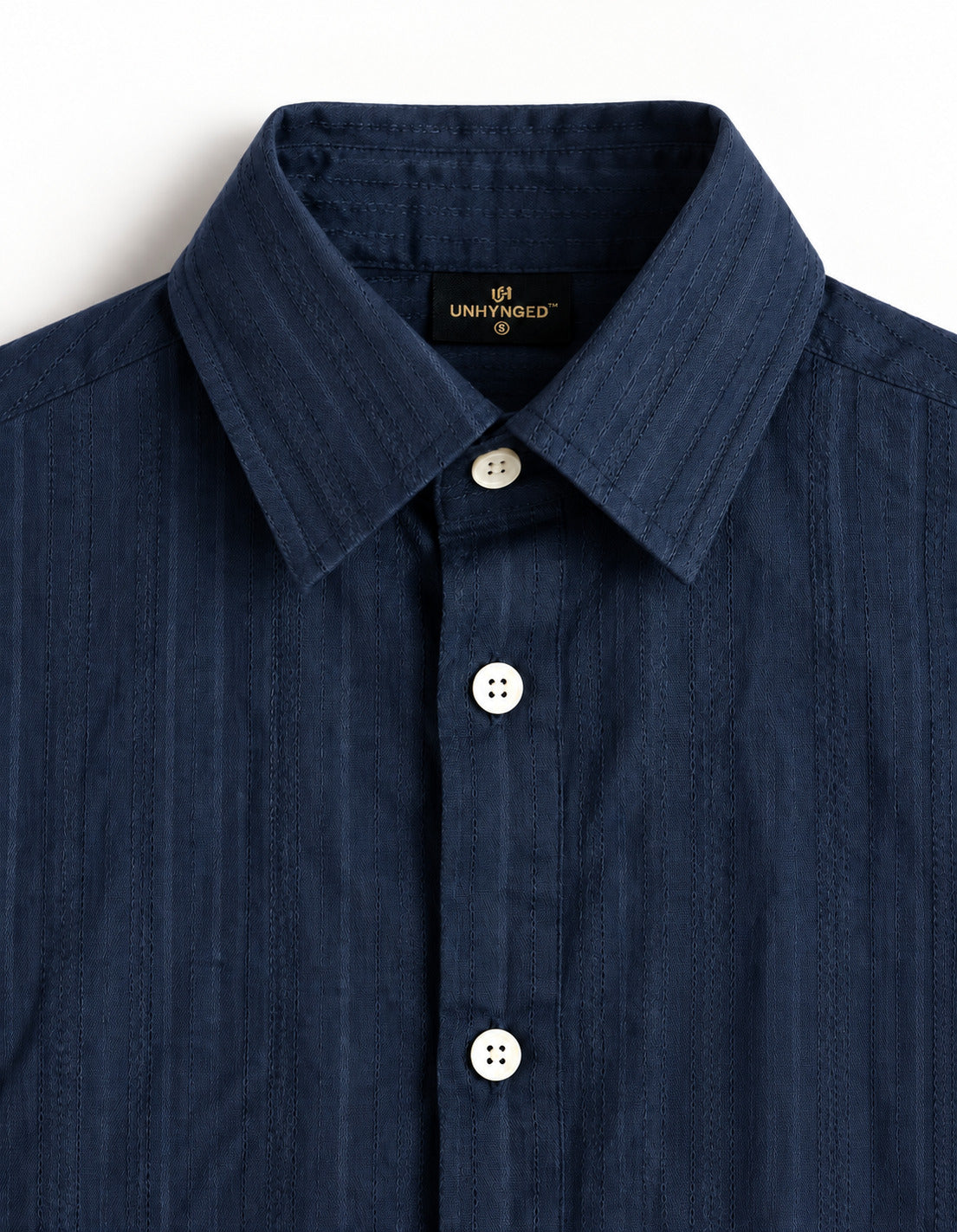 Ubhra Midnight Textured Cotton Shirt