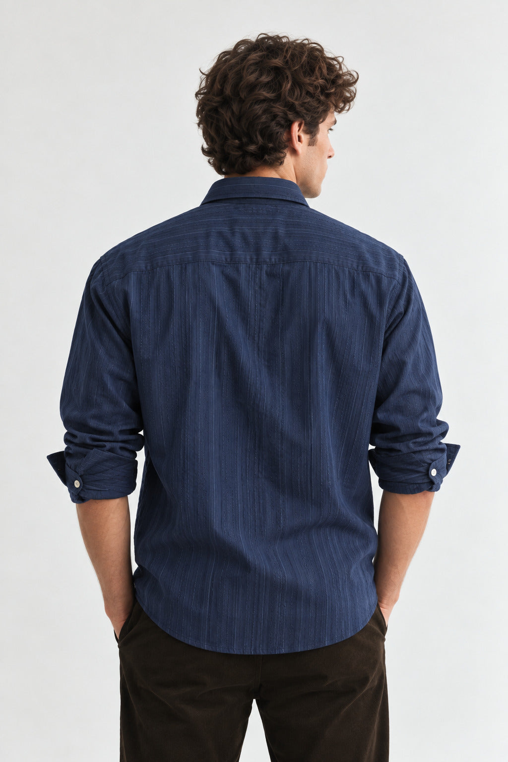 Ubhra Midnight Textured Cotton Shirt