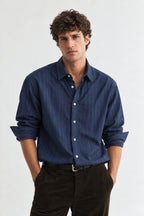 Ubhra Midnight Textured Cotton Shirt