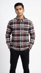 Premium Burgundy Check Shirt – Stay Unhynged